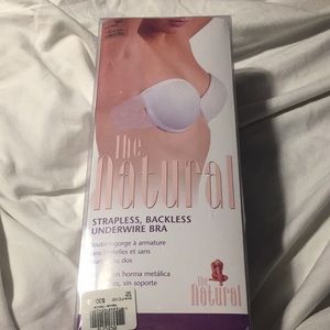 Strapless, backless underwire bra